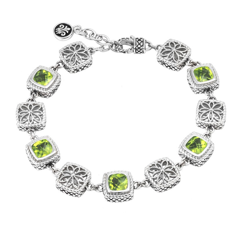 Silver Peridot Bracelet (7