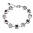 Silver Smoky Quartz Bracelet (7