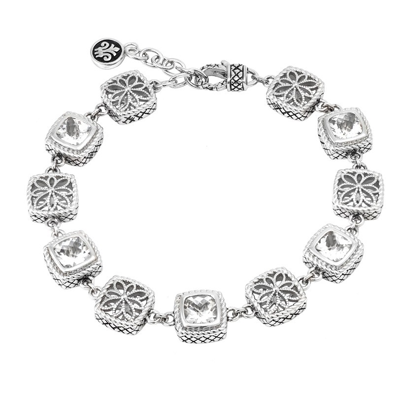 Silver White Topaz Bracelet (7