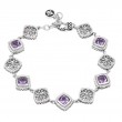 Silver Amethyst Bracelet (7