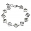 Silver Green Amethyst Bracelet (7