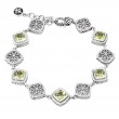Silver Lemon Quartz Bracelet (7