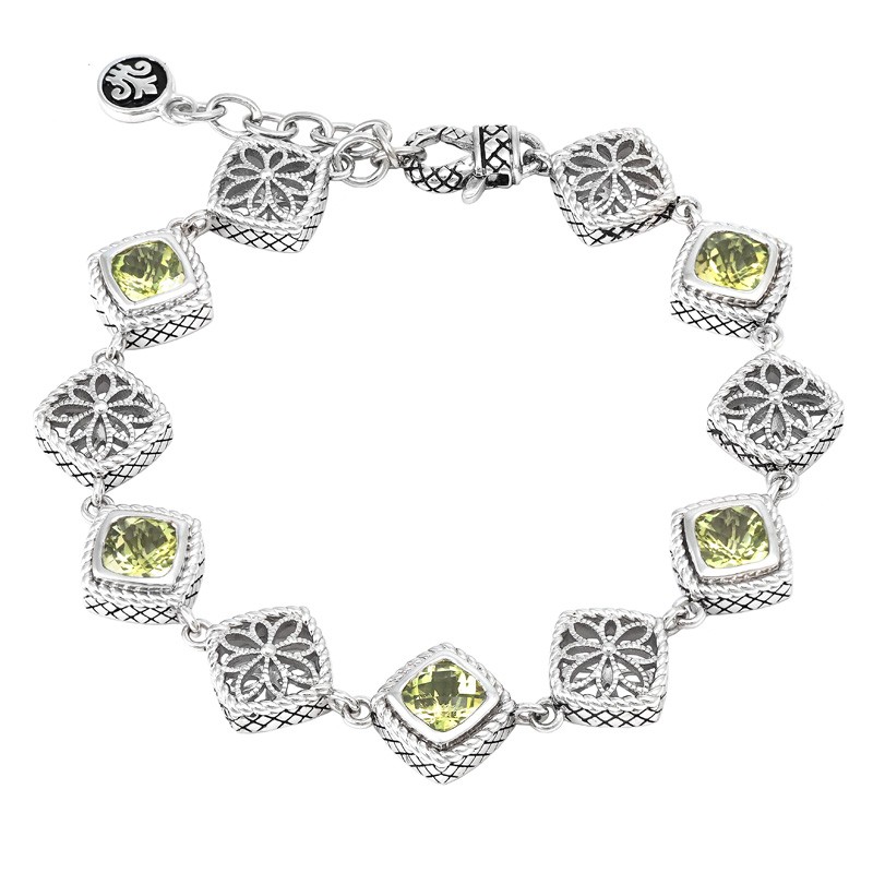 Silver Lemon Quartz Bracelet (7