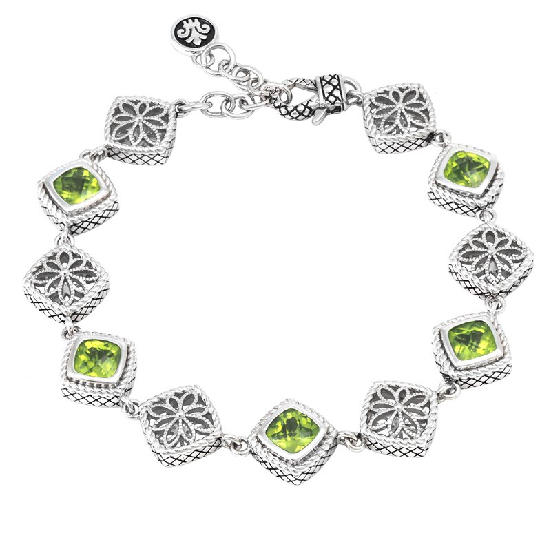 Silver Peridot Bracelet (7