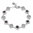 Silver Smoky Quartz Bracelet (7