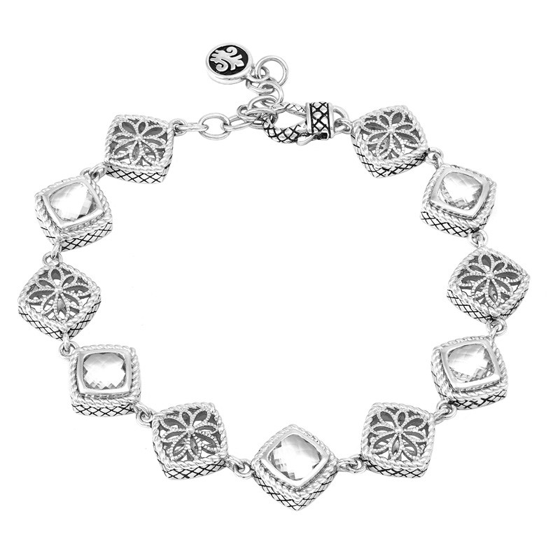 Silver White Topaz Bracelet (7