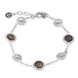 Silver Smoky Quartz Bracelet (7