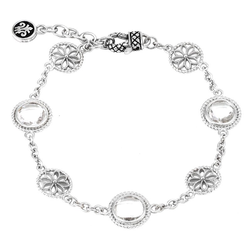 Silver White Topaz Bracelet (7