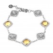 Silver Citrine/Diamond Bracelet  (7