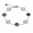 Silver Smoky Quartz/Diamond Bracelet  (7