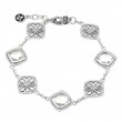 Silver White Topaz/Diamond Bracelet  (7