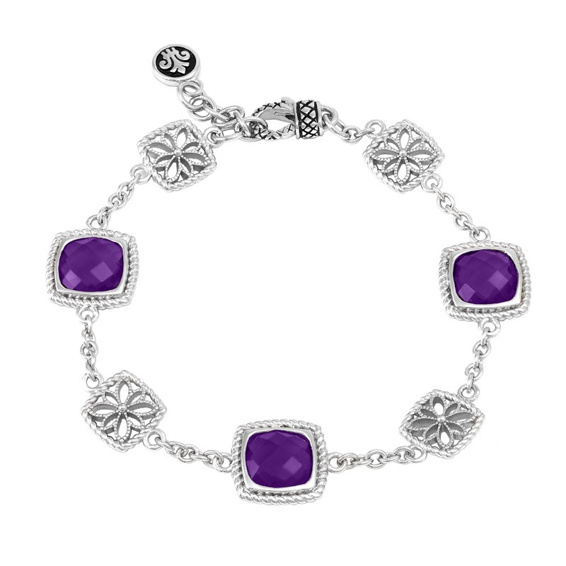 Silver Amethyst Bracelet (7