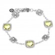 Silver Lemon Quartz Bracelet (7