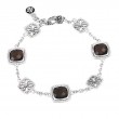 Silver Smoky Quartz Bracelet (7