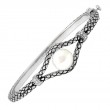 Silver Pearl Bangle