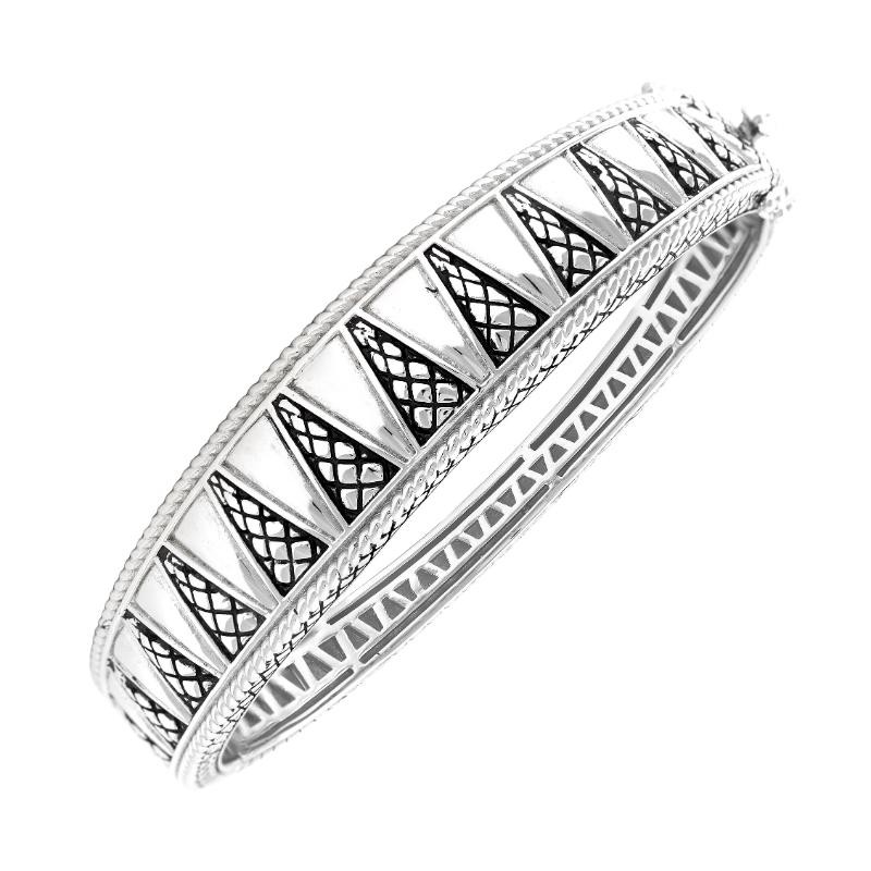 Silver Diamond Bangle