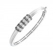 Silver Diamond Bangle