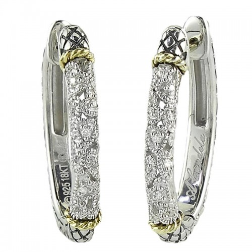 18K/Silver Diamond Earrings