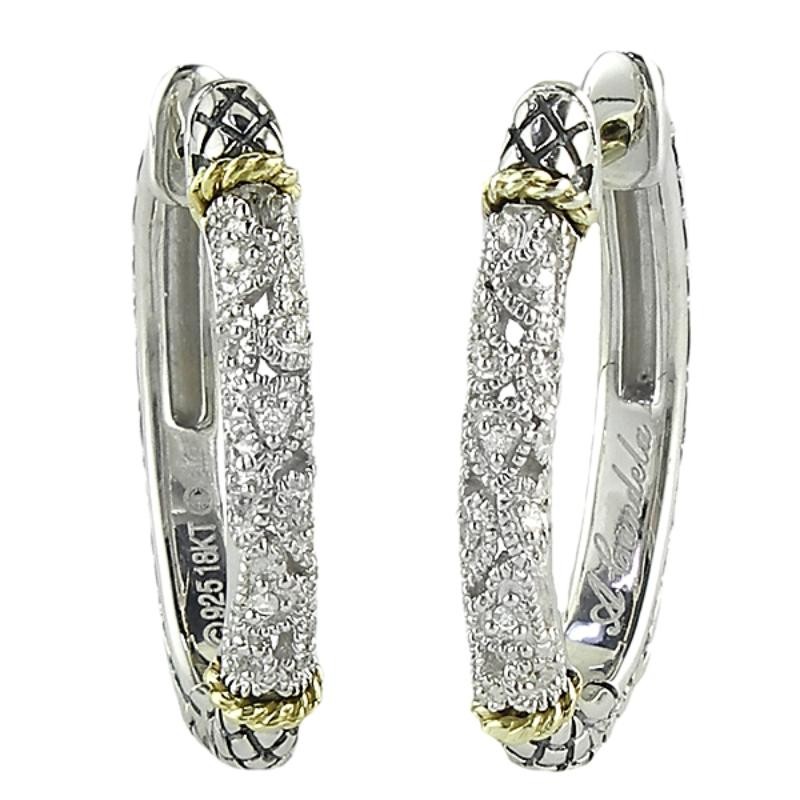 18K/Silver Diamond Earrings