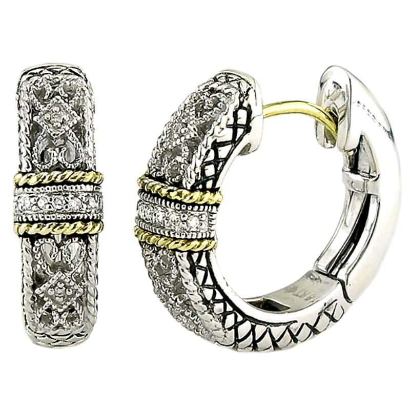 18K/Silver Diamond Earrings