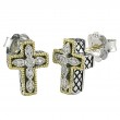 18K/Silver Diamond Earrings