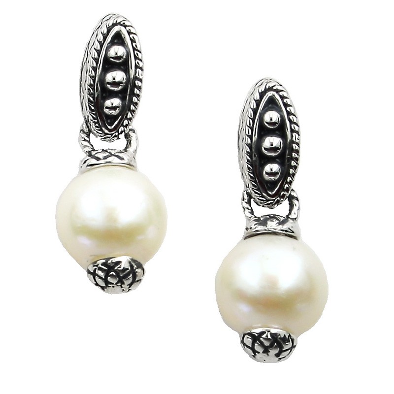 Silver Pearl Earrings