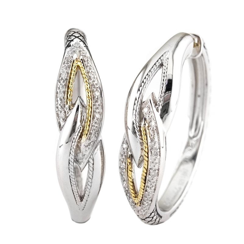 18K/Silver Diamond Earrings