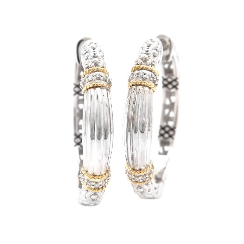 18K/Silver Diamond Earrings