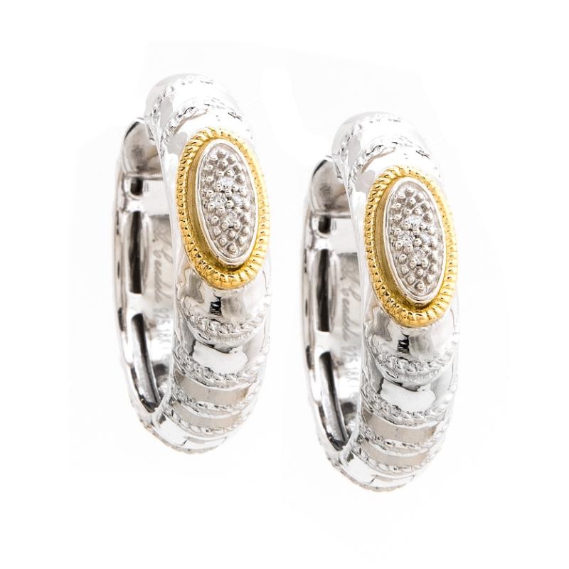 18K/Silver Diamond Earrings