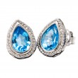 Silver Blue Topaz Earrings