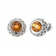 Silver Citrine Earrings