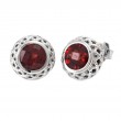 Silver Garnet Earrings