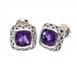 Silver Amethyst Earrings