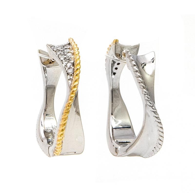 18K/Silver Diamond Earrings
