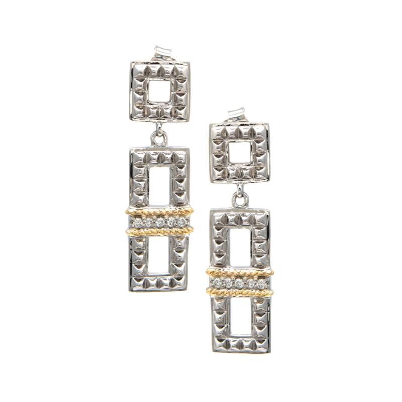 18K/Silver Diamond Earrings
