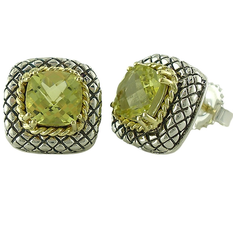 18K/Silv 7Mm Lq Earrings