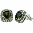 18K/Silv 7M Cush Smoky Quartz Er
