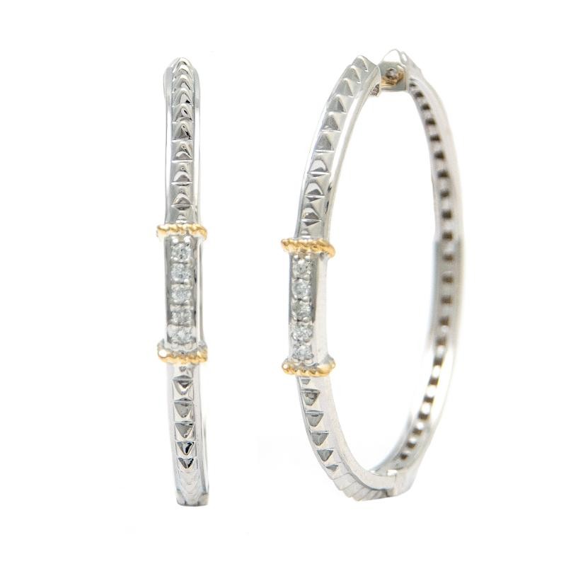 18K/Silver Diamond Earrings