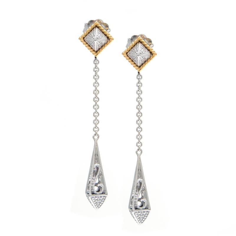 18K/Silver Diamond Earrings