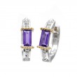 18K/Silver Amethyst Earrings