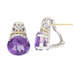 18K/Silver Amethyst Earrings