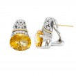 18K/Silver Citrine Earrings