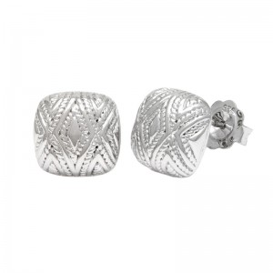 Sterling Silver Tapiceria Silver Earring