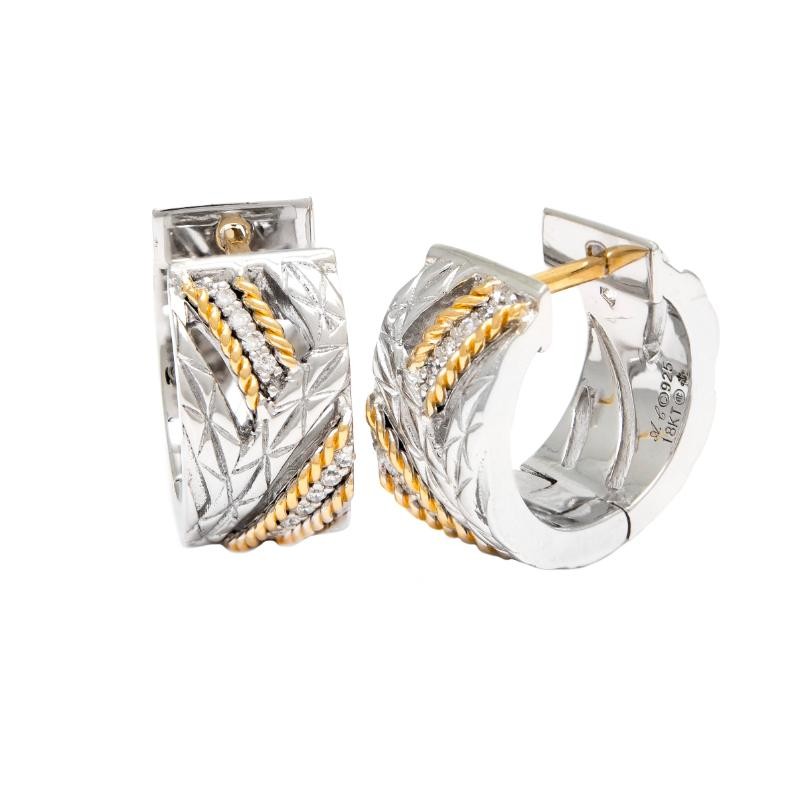 18K/Silver Diamond Earrings