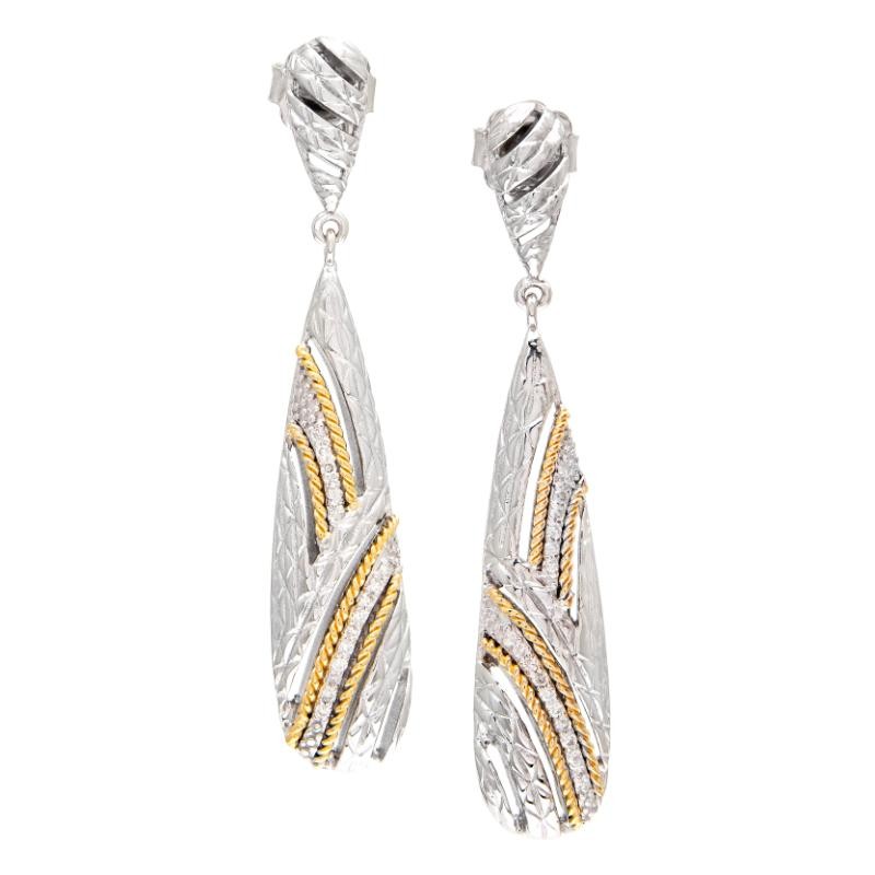 18K/Silver Diamond Earrings