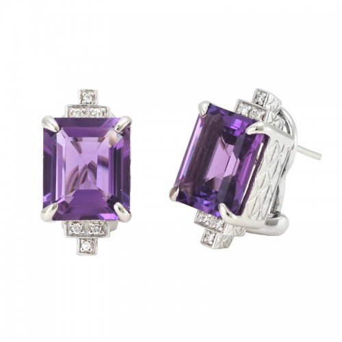 Silver Amethyst Earrings