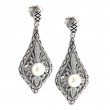 Silver Pearl/Diamond Earrings