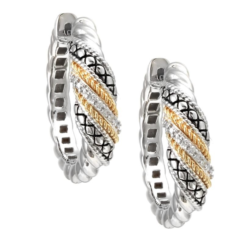 18K/Silver Diamond Earrings