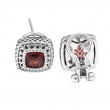 Silver Garnet Earrings