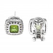 Silver Peridot Earrings